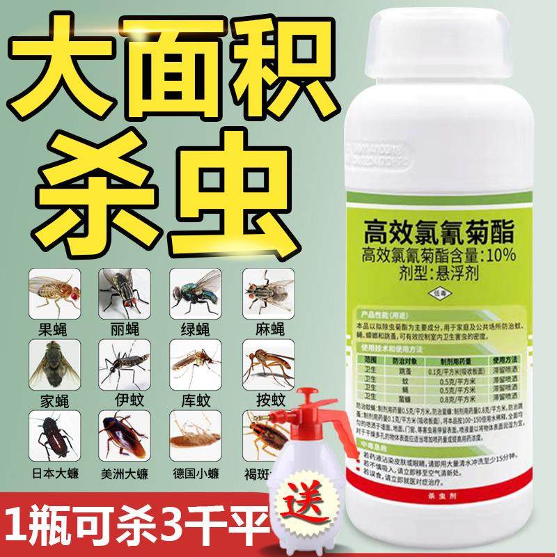 大功达10%高效氯氰菊酯室内外杀虫灭蟑螂驱蚊蝇药水除跳蚤喷雾剂
