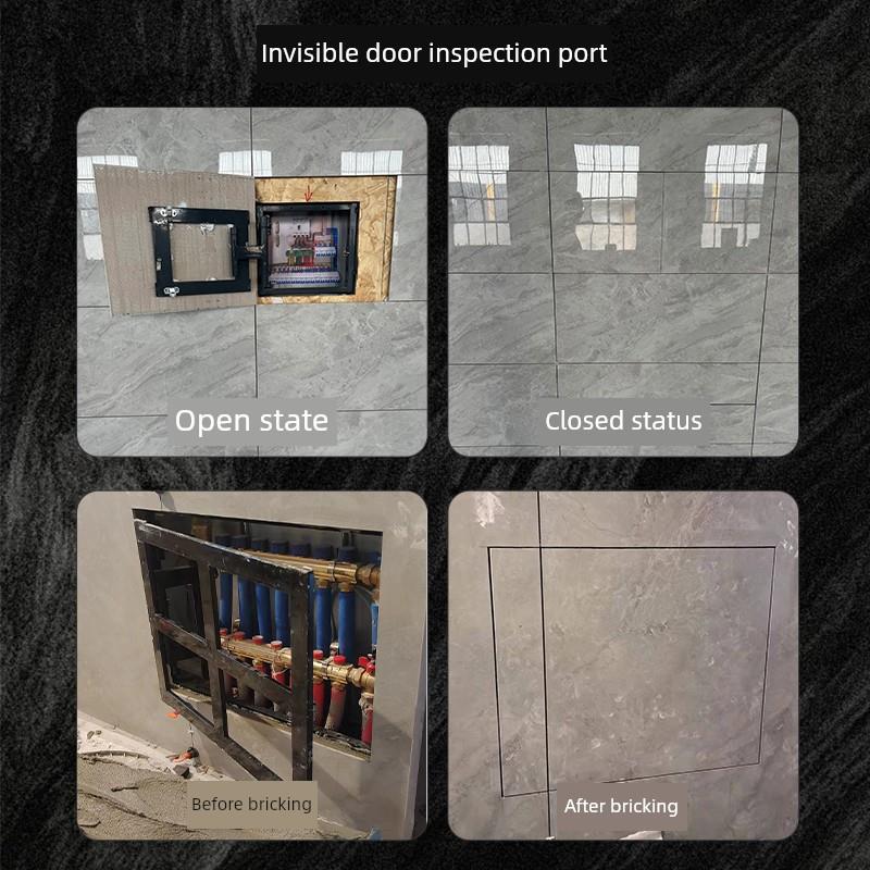 墙面检修门卫生间瓷砖隐形门检修口地暖下水管空调外机暗门检查口