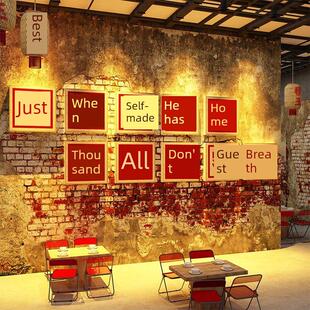 网红市井风格饭店墙面装饰餐饮壁画火锅覆古怀旧场景80年代老物件