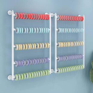 丝带展示架子花店壁挂彩带收纳货架置物架上墙丝巾围巾架简约金色