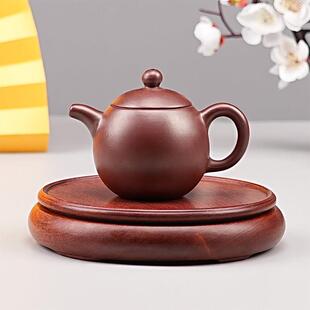 红檀木圆底座奇石紫砂壶鱼缸佛像花瓶底座红木工艺品实木质底托架