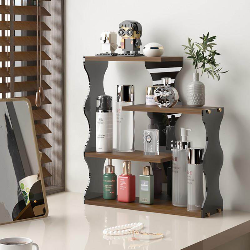 蔻洛希收纳盒理架桌面置物架梳妆台多层护肤品收纳架香水香薰架子