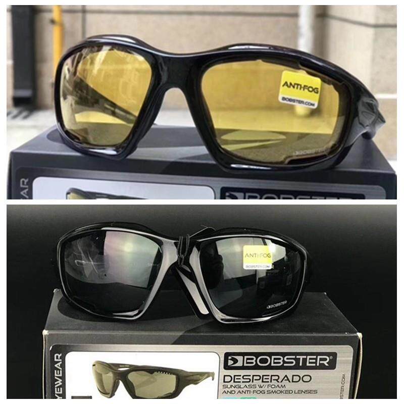 美国进口BOBSTER哈雷机车骑行护目镜防风护目镜大脸夜视黄色晚上