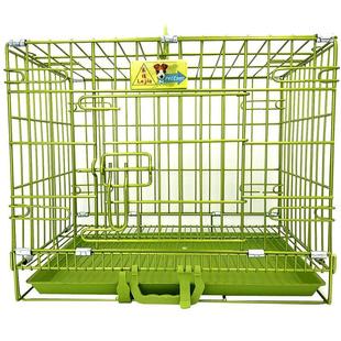 乐佳狗笼加粗防锈铁丝带天窗泰迪狗笼子宠物折叠便携猫笼兔笼狗窝