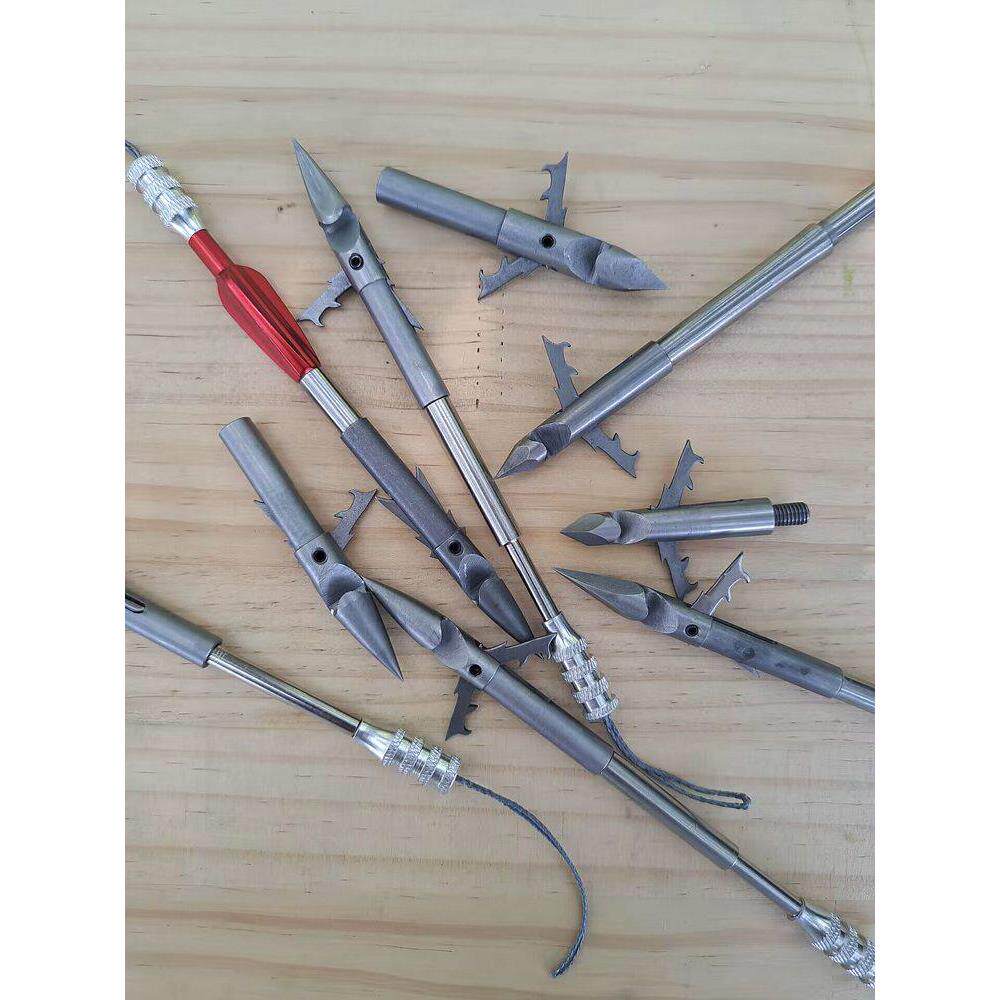 新款射鱼专用镖头飞鲨猎鲲鱼镖深水射鱼镖头鱼鳔弹弓鱼轮尾配件