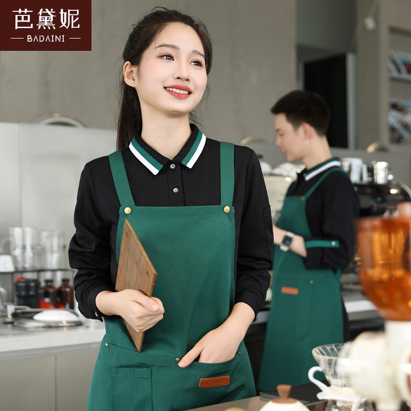 饭店服务员工作服餐饮店员工装夏季短袖T恤定制奶茶快餐超市早餐