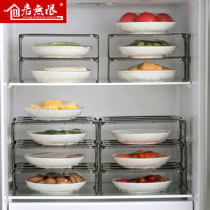 冰箱收纳盒厨房调味置物架家用塑料多层分隔层收纳架食储物架