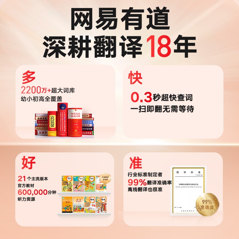 网易有道词典笔A6Pro英语点读笔智能翻译笔英语学习神器【达人】