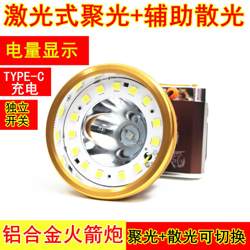 强光头灯大面积散光聚光可切换充电超亮头戴式照明户外新款工
