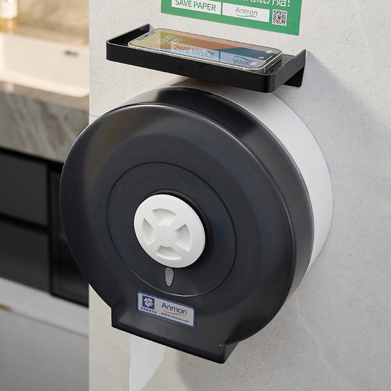 酒店用大卷纸盒壁挂式公共厕所纸巾卫生间厕纸盒免打孔大盘