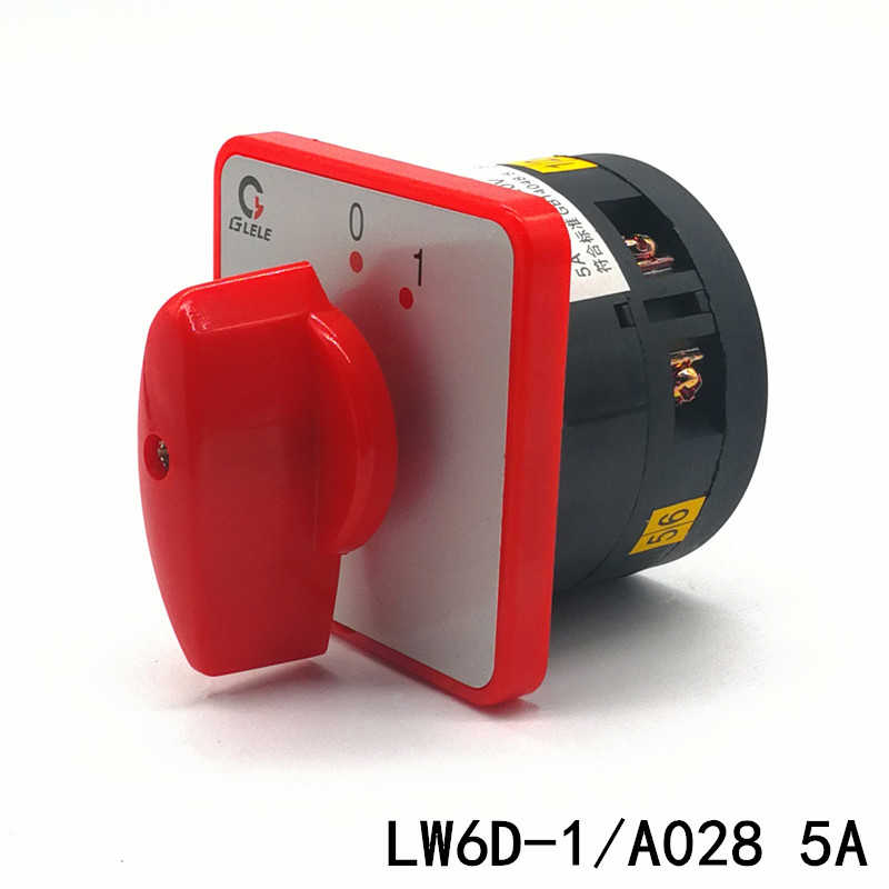 格磊LW6D-1/A028 5A组合万能转换开关 电源通断220V 380V两档
