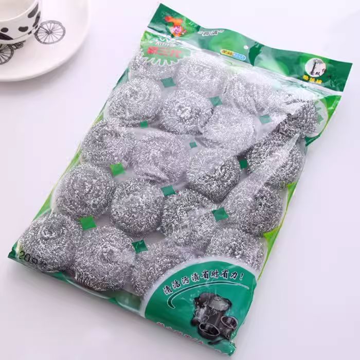 钢丝球20个大号超大号不锈钢清洁球包邮不生锈不掉渣洗锅刷。