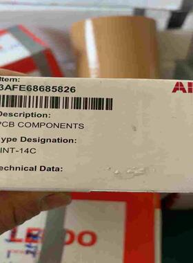 询价全新未拆封ABBAINT-14C通讯板，型号3AFE686