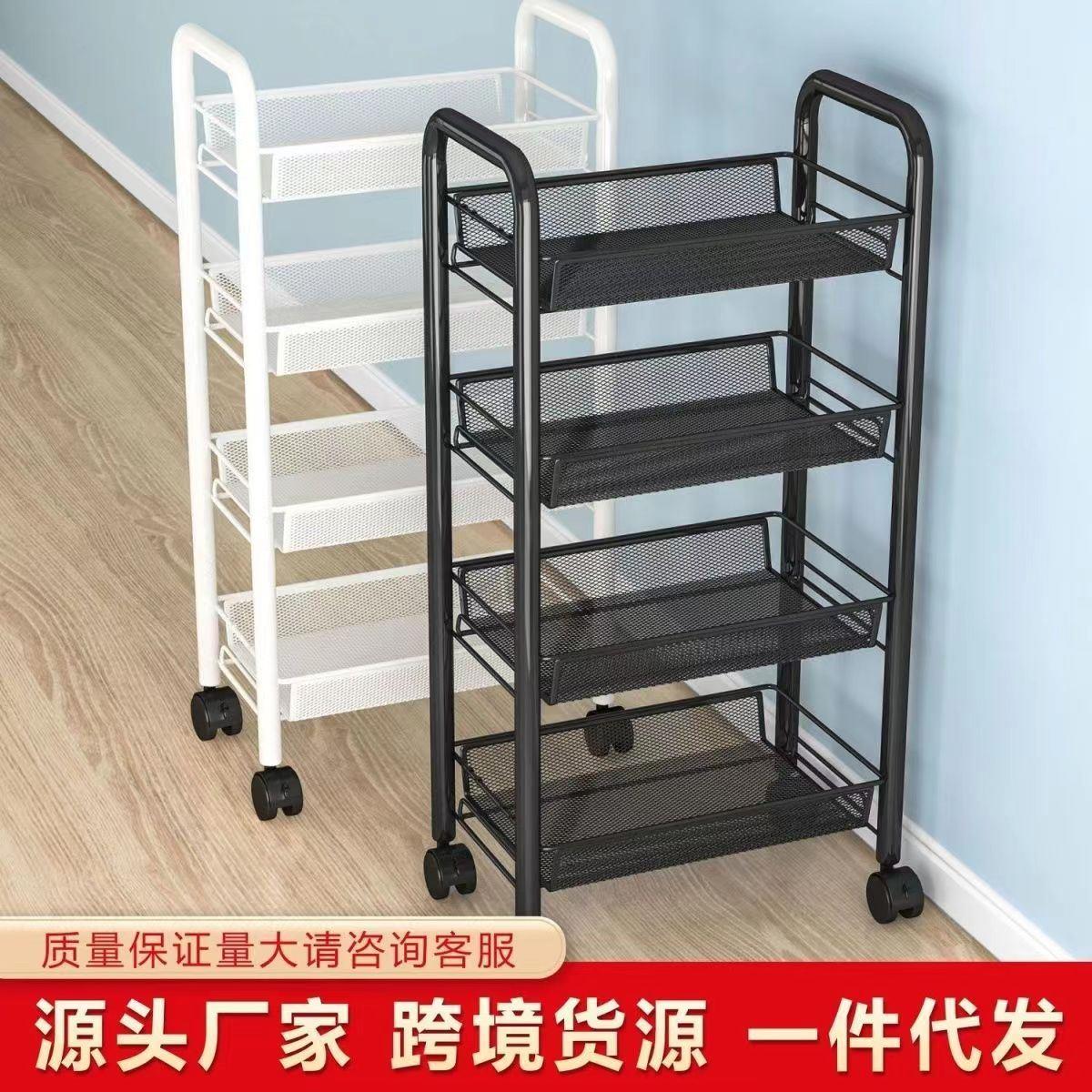 厨房置物架可移动小推车多层收纳储物架子落地多功能零食果蔬