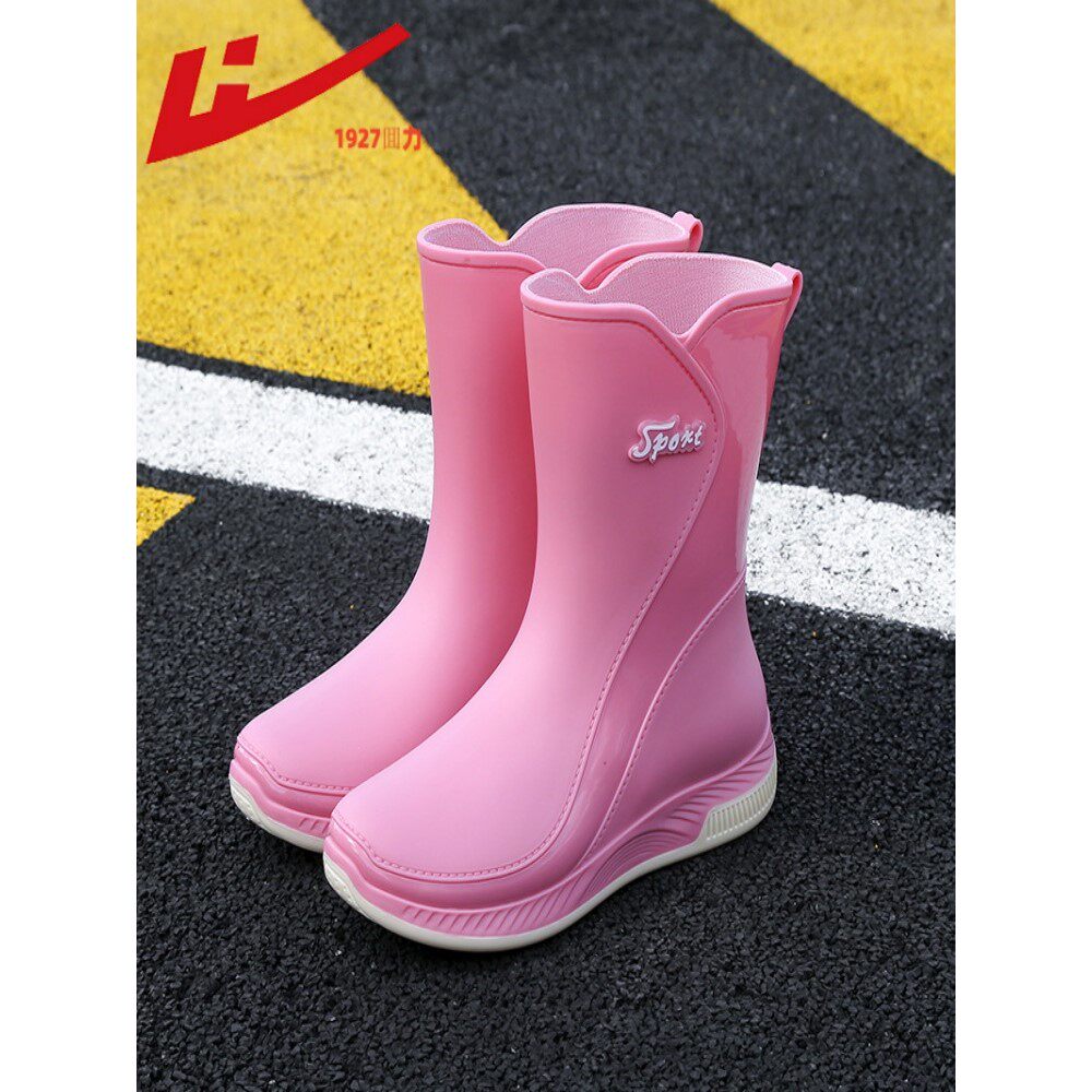 品牌防滑雨鞋女保暖中筒成人雨靴时尚软底轻便防水鞋女士套鞋胶鞋