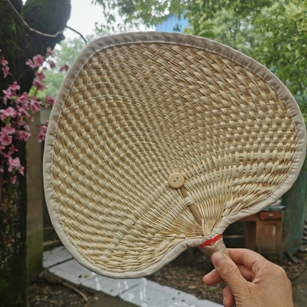 手工编织宝宝扇子古典女粽叶蒲扇折扇随身驱蚊中国风家用古风