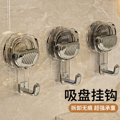 吸盘挂钩真空免打孔玄关卫生间浴室厨房门后神器痕强力承重