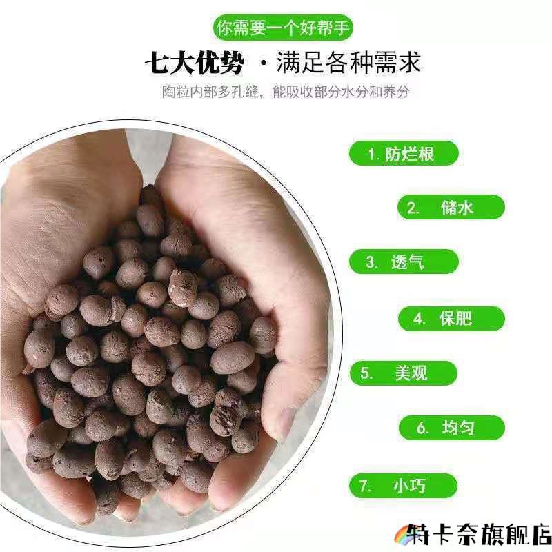 淘粒陶粒垫底陶粒大号养花专用回填卫生间彩色陶泥颗粒花用铺面
