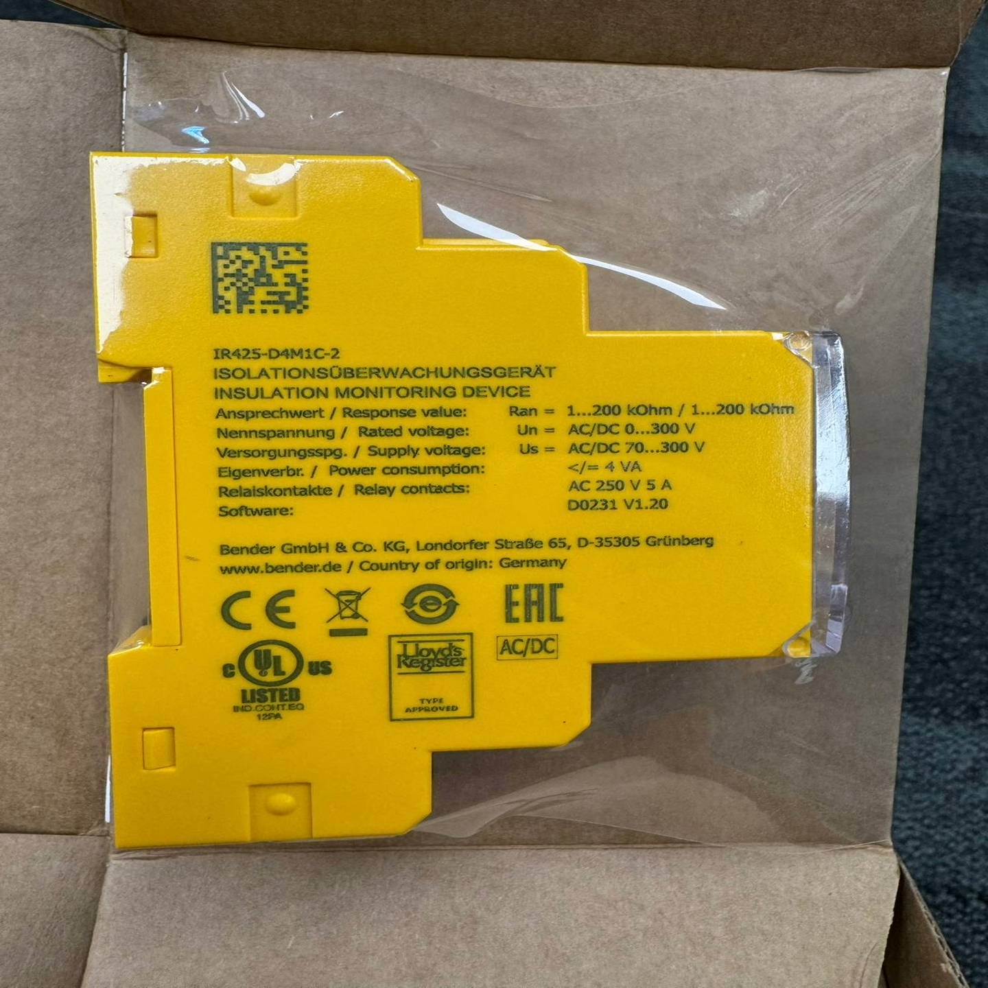 (询价)BENDER IR425-D4M1C-2 余货  成