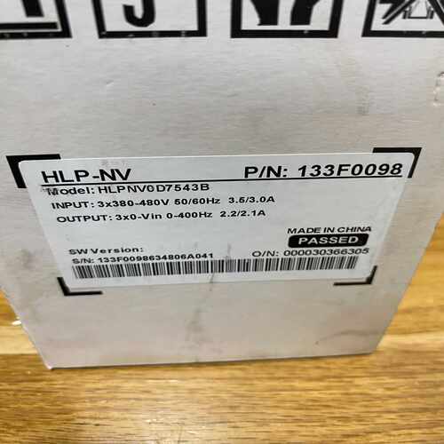 (议价)海利普变频器HLPNV0D7543B未使用，实物图，序列