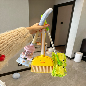逸捷家居日用蛋黄鸭扫帚儿童拖布簸箕宝宝吸尘器扫把益智玩具