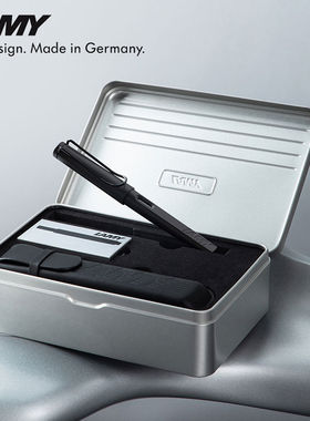 LAMY凌美 钢笔礼盒狩猎系列磨砂黑白色墨水笔套装 正姿钢笔学