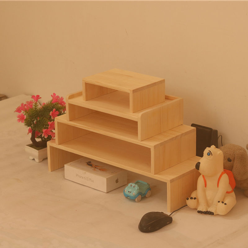 实木桌面显示器增高架手办架收纳架置物架上抬高垫高支架托架