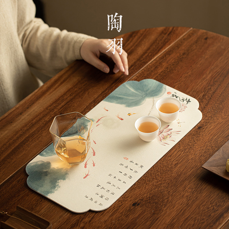 新中式禅意茶席专用茶桌布垫防水茶道垫子桌旗帘小茶台吸水茶