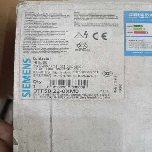 (询价)接触器3TF5022－0XM0型号3RT5054－1A