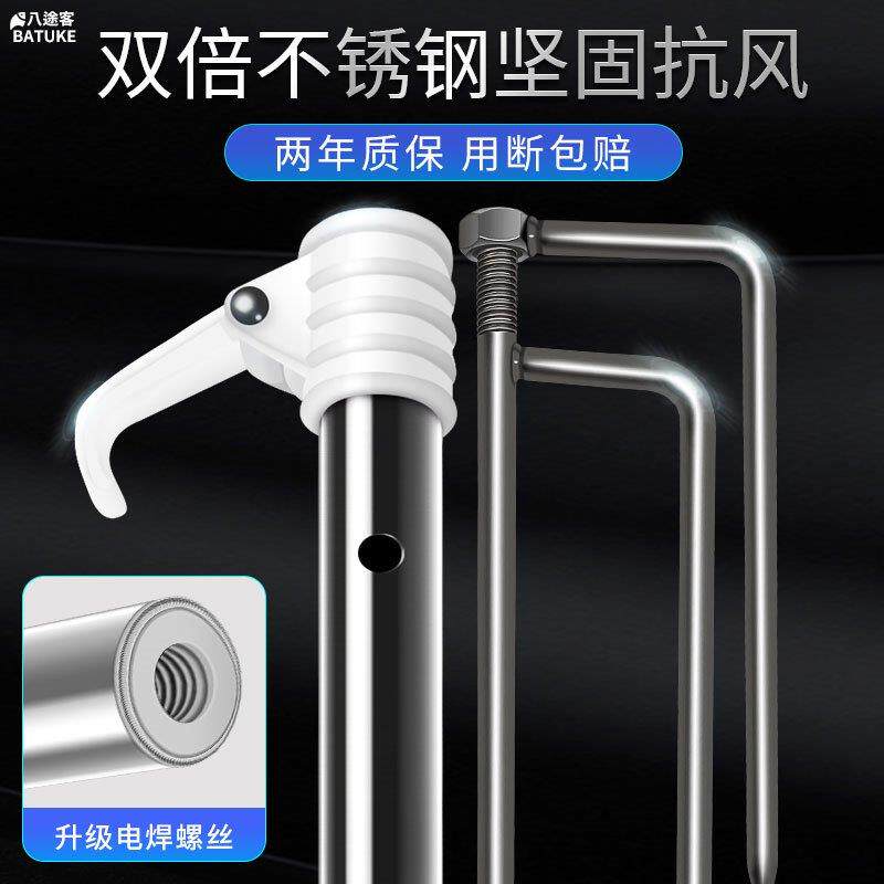 加长加厚接口焊接不锈钢钓伞下杆不锈钢地插通用钓鱼伞配件下杆
