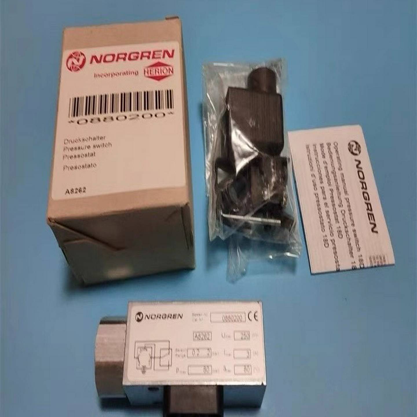 全新原装NORGREN诺冠0880200压力开关控制器~议价