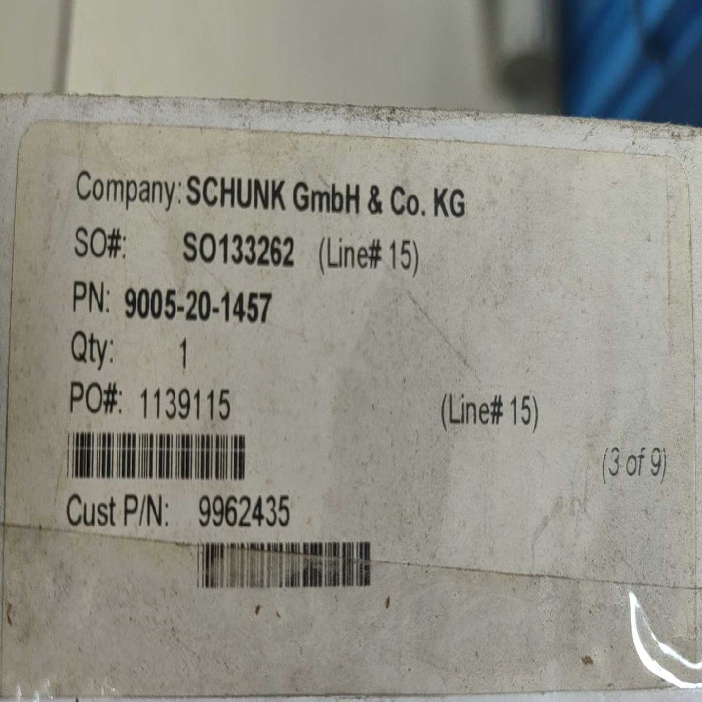 Company:SCHUNK GmbH & Co. KG S【鑫鑫商铺】
