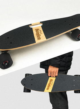 anyway神行者专业枫木手提小鱼板香蕉板皮皮滑板陆地冲浪板初学者