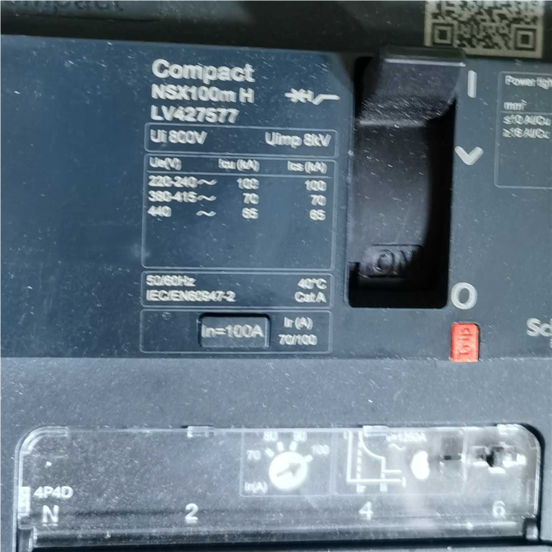 议~新款断路器NSX100mH 4P 100A