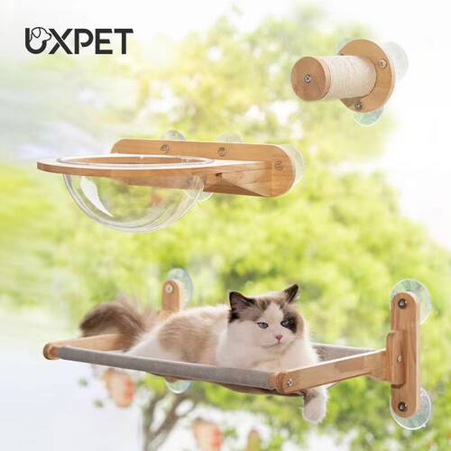 uxpet优小派悬挂式猫架子猫吊床猫窝猫床吸盘阳台窗户玻璃晒