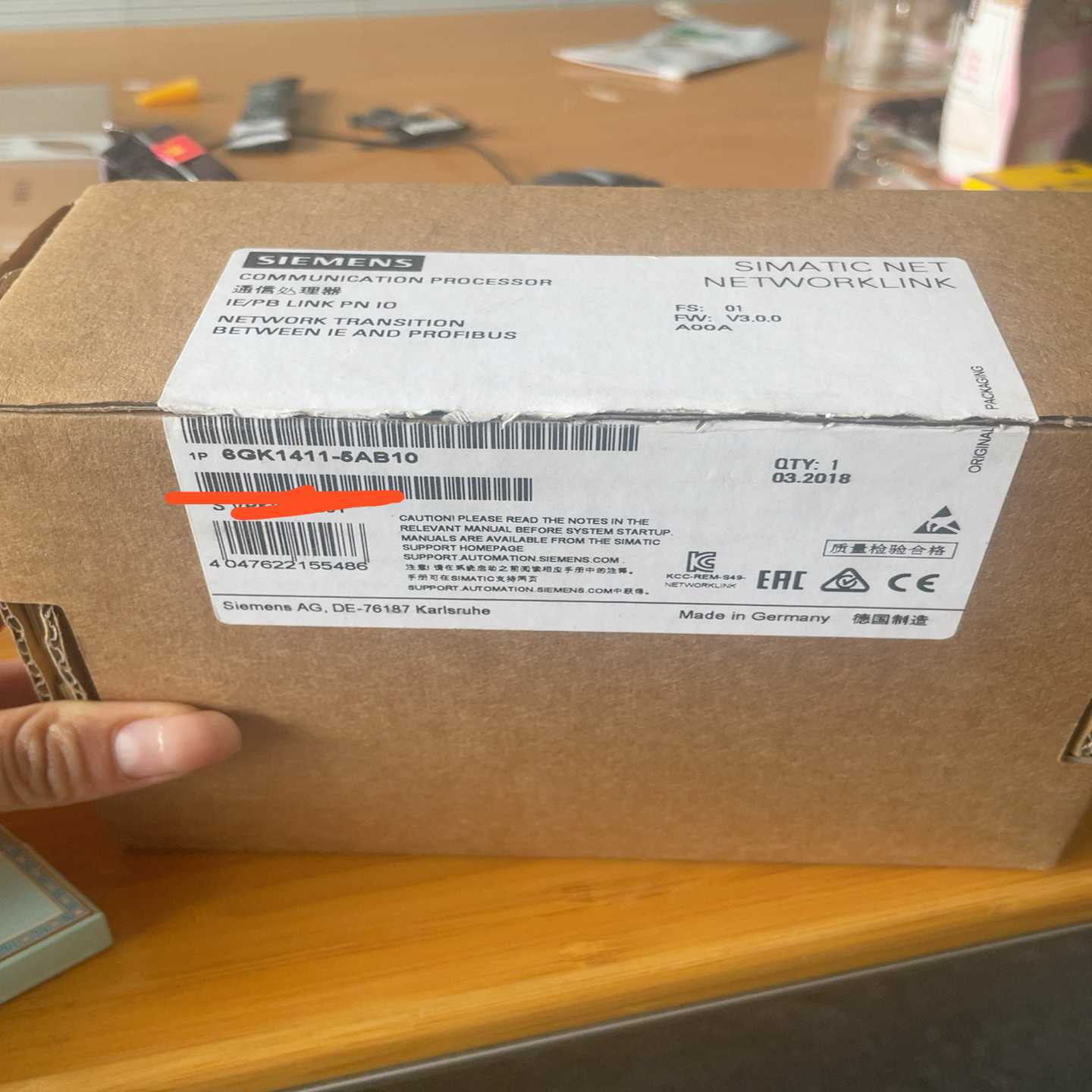 6GK1411-5AB01仅开封,里外序列号一致,需要联系【鑫鑫商铺】