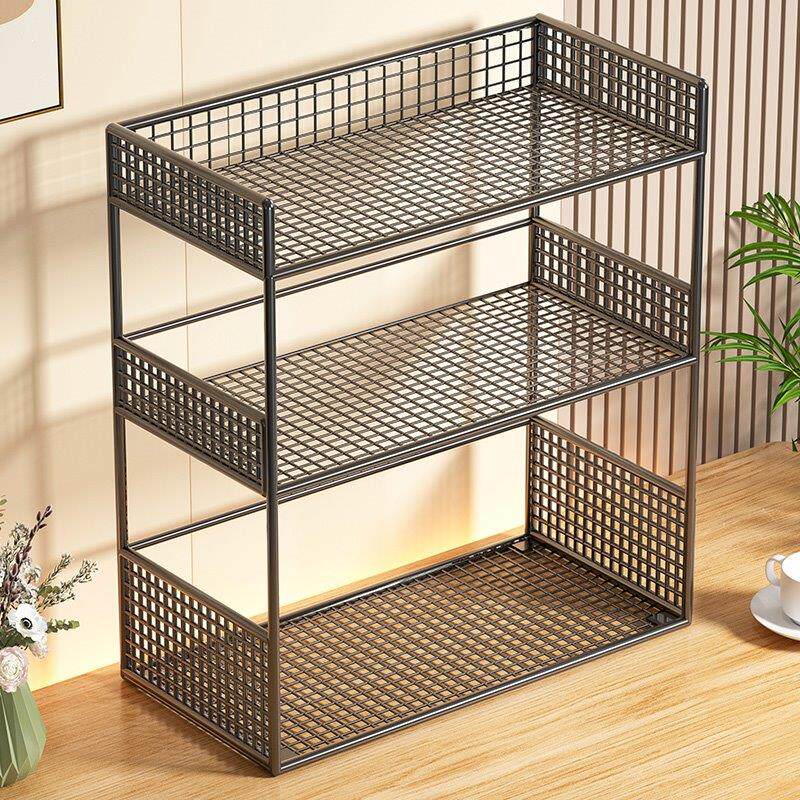 厨房置物架桌面零食小型收纳神器餐桌台面多功能放杯子储物多