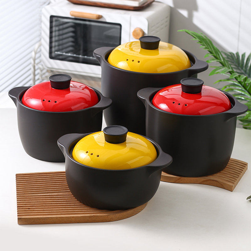 砂锅炖锅家用燃气电磁炉通用陶瓷耐高温小号沙锅煲汤锅燃气灶