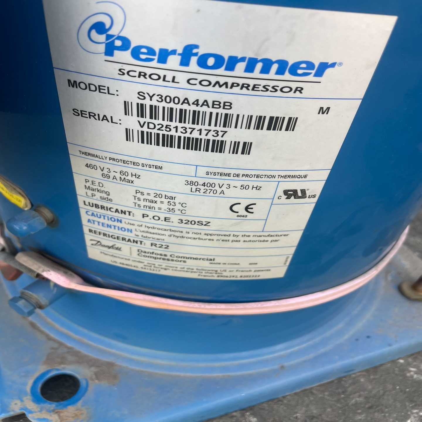 丹佛斯SY300A4ABB型号压缩机（咳咳电子）