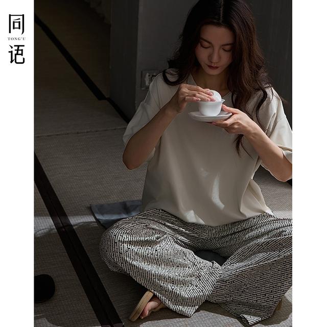 同语25年新款睡衣女夏季莫代尔棉短袖家居服女士春夏天可外穿套装
