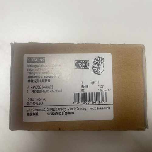 询价~马达保护断路器3RV2021-4AA15，