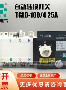 TENN TGLD-100/4 天正电气双电源自动转换开关 25-100A PC级