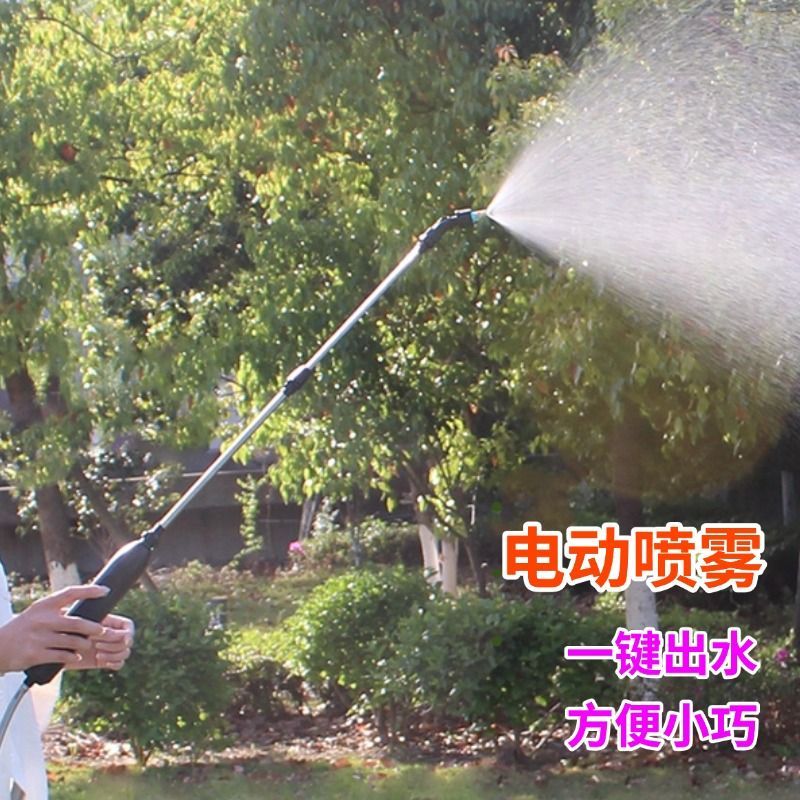 充电式电动喷壶家用洗车抽水园艺浇花洒水枪消毒打药喷雾器带水桶