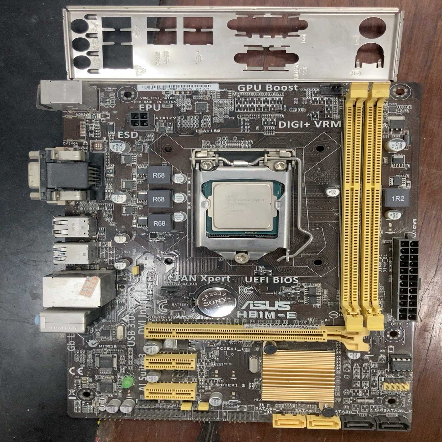 华硕H81M-E主板，带G3220CPU，带挡板~询价图片