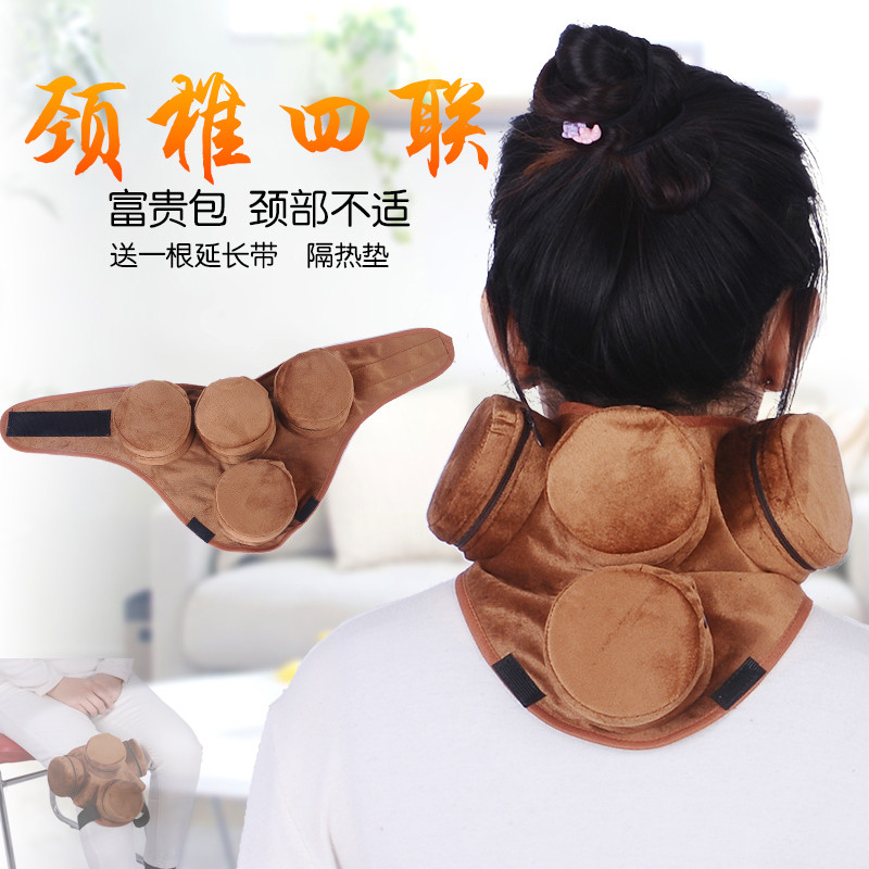 艾灸盒随身灸铜盒烟颈椎膝部四联温灸盒腹部艾灸工具四罐去湿气