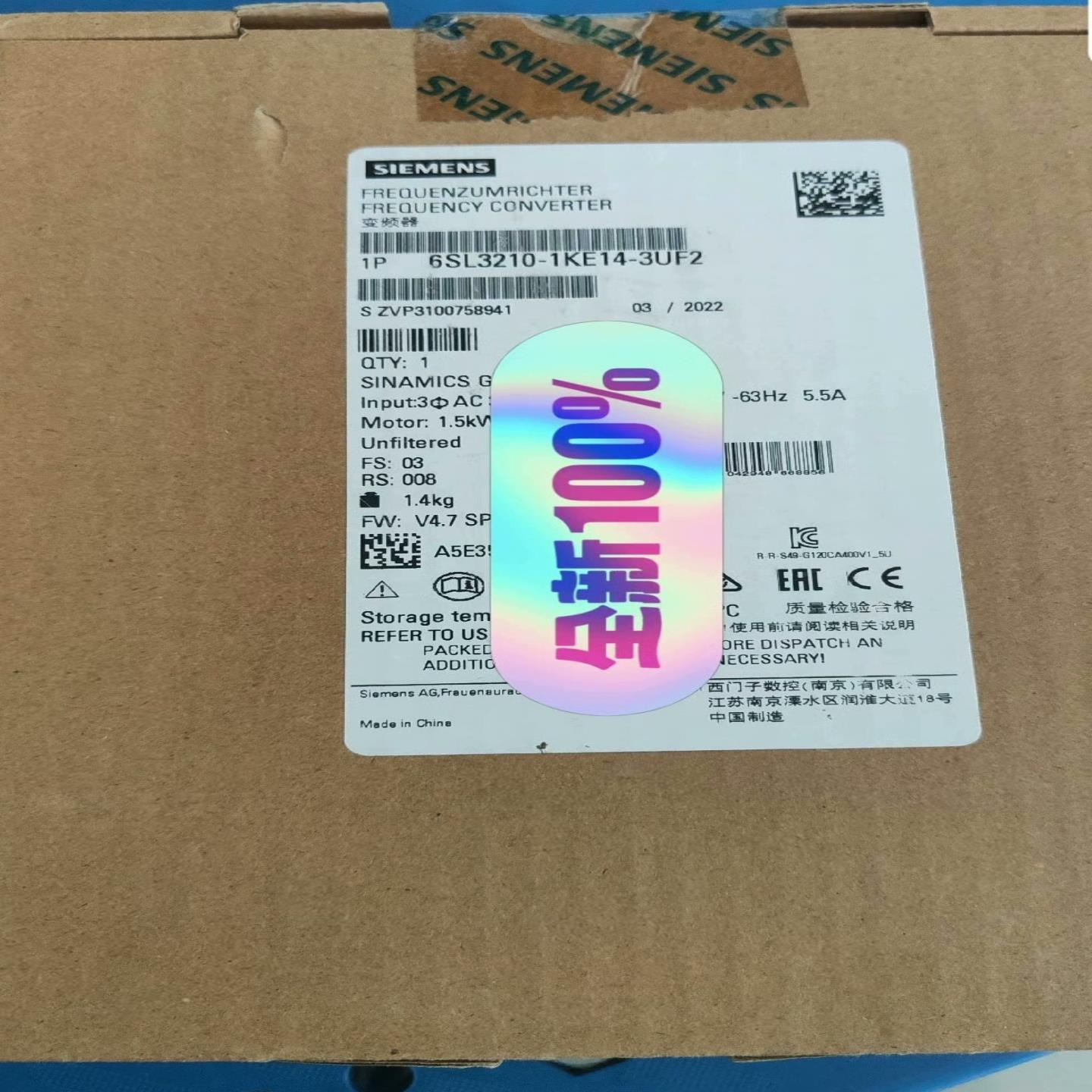 6SL3210-1KE14-3UF2未开封询价