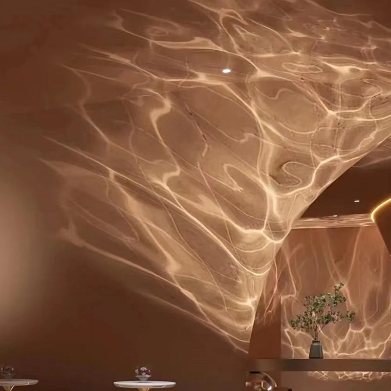 水波纹灯氛围灯火焰睡眠小夜灯光影情调旋转投影北极光星空灯