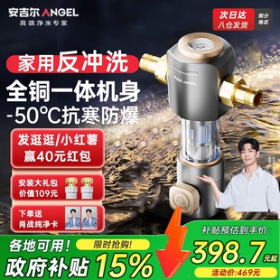 安吉尔前置过滤器家用饮水机反冲洗全铜防爆大流量自来水新款净水