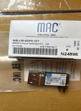 议价-MAC电o磁阀34B-L00-GDF0-1DT2024正品原装进口