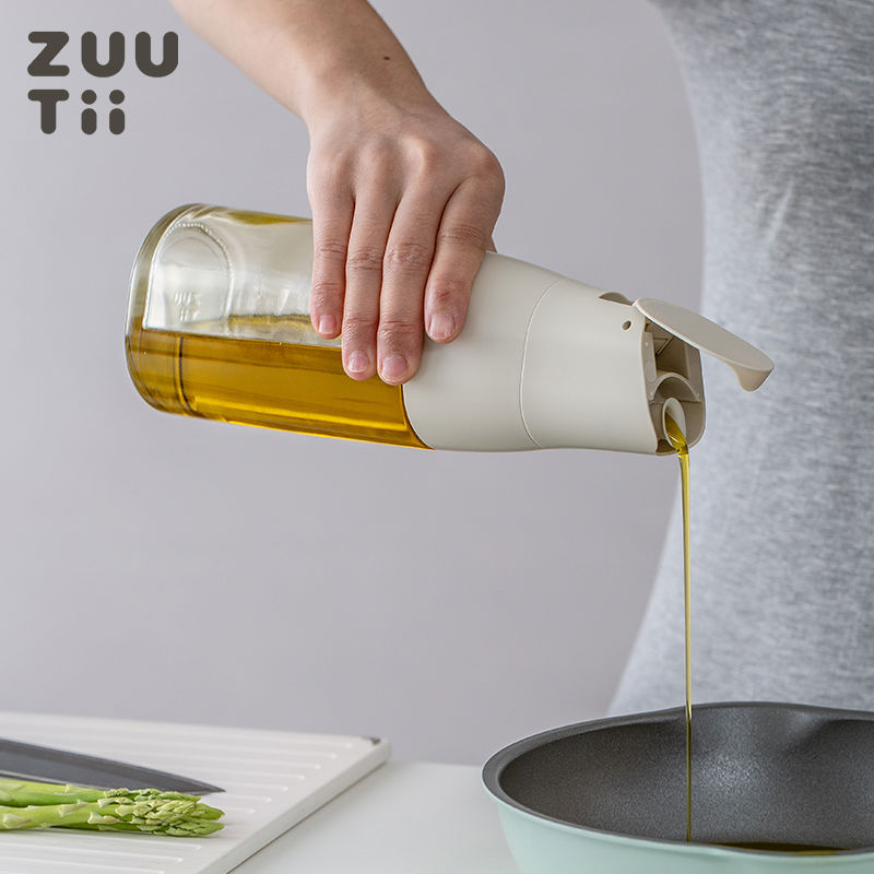 zuutii油壶厨房家用自动开合不挂油罐壸调料瓶玻璃酱油醋重力